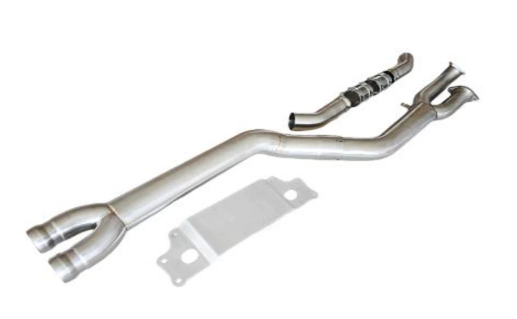 G8X M3 M4 3.5 inch Single Mid Pipe with Brace