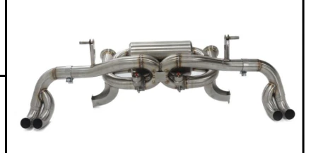 Exhaust System AUDI With muffler & valve